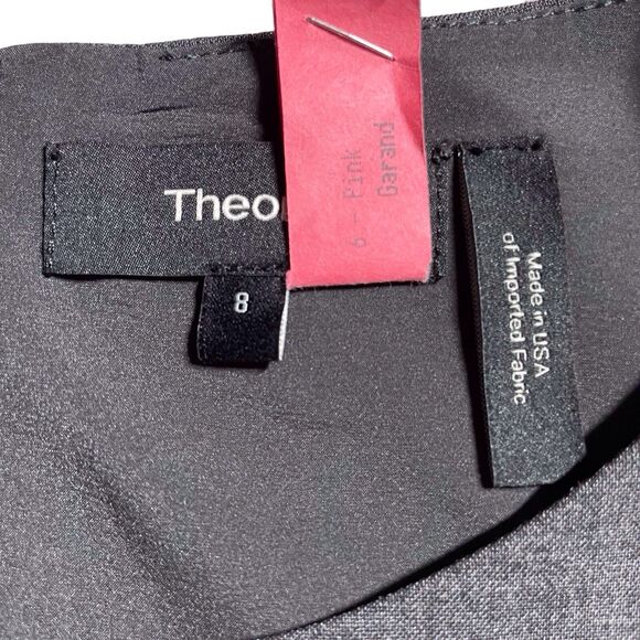 Theory Betty 2B Edition Sheath Dress Size 8 Wool Blend Gray Sleeveless EUC - Picture 4 of 15